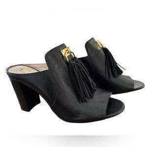 Louise et Cie Kemi Block Heel Sandal Leather with Gold Accent